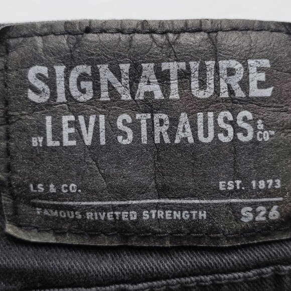 Signature by Levi Strauss S26 jeans men's size W32/L34 black skinny - Picture 5 of 15